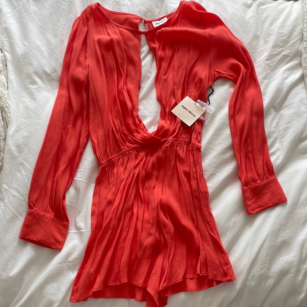 Superdown Romper Size Medium - Color Coral